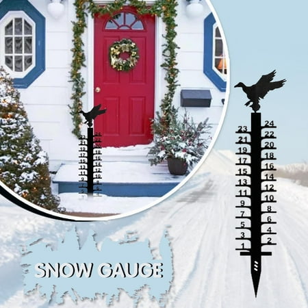 

TANGNADE Desktop Ornament Measure 24cm Snow Gauge Snowmobile Snow Gauge Handmade Metal Garden Snow Gauge Garden Pile Christmas Rain Gauge Outdoor Decoration Gift