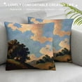 thumbnail image 3 of Orinice Trees Clouds Hill Graphic Decorative Cushion Throw Pillow Cover for Home Couch Living Room Bed Sofa, High-Quality 1PC Pillow Case 20x20in, 3 of 5