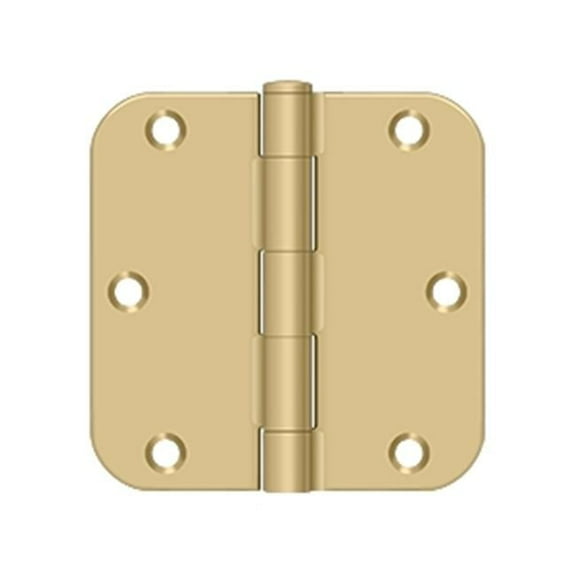 Deltana S35R5BK4 Hinge - Brushed Brass, 3.5 x 3.5 x 0.625 in.