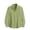 Green, variant on GUZOM Mens Gauze Long Sleeve Button Down Shirt, Lightweight Breathable Wrinkle Resistant, Relaxed Fit Curved Hem Casual, Solid Khaki,Size L