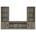thumbnail image 2 of Pemberly Row 3-Shelf Farmhouse Wood Media Tower in Gray Driftwood, 2 of 12