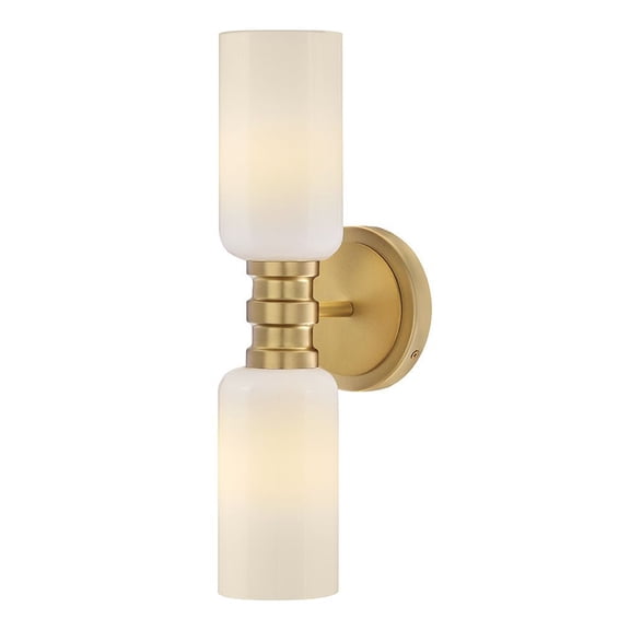 85612LCB Lark Naomi - 10W 2 LED Medium Wall Sconce-16 Inch Tall and 5 Inch Wide-Cased Opal Glass Color