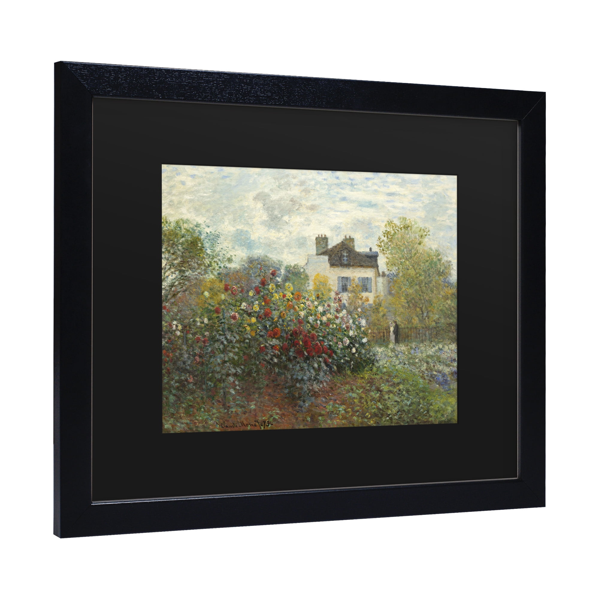 Trademark Fine Art 'The Artist's Garden at Argenteuil' Canvas Art by Claude Monet