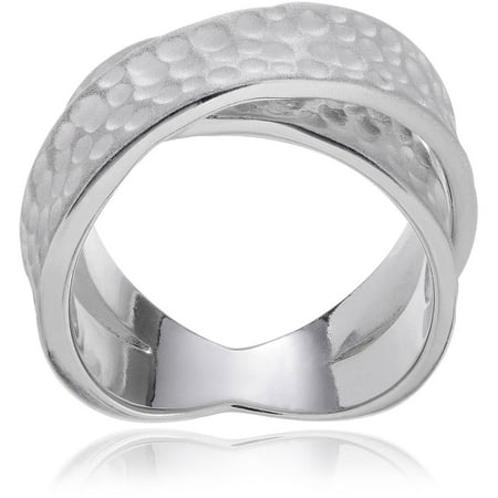 Brinley Co. Women's Sterling Silver Textured Twist Fashion Ring