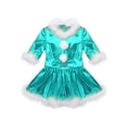 thumbnail image 6 of ZDHoor Kids Girls Christmas Dance Costume Metallic Jazz Tap Modern Figure Ice Skating Tutu Dress Lake Blue 12, 6 of 6