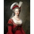 thumbnail image 2 of Le Brun, Elisabeth Vigee 26x32 Gold Ornate Wood Framed with Double Matting Museum Art Print Titled - Portrait of Marie-Antoinette, 2 of 4
