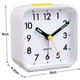 thumbnail image 3 of Reloj despertador analógico silencioso, despertador suave, pitidos, subir volumen, función de repetición y luz con pilas, fácil configuración, color blanco, 3 of 5