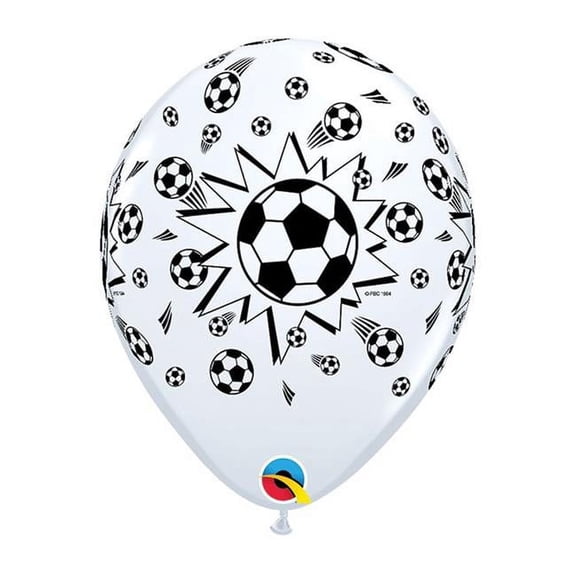 Qualatex 85926 11 in. Soccer Balls Latex Balloon