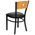 thumbnail image 5 of Flash Furniture 2 Pk. HERCULES Series Black Circle Back Metal Restaurant Chair - Natural Wood Back, Black Vinyl Seat, 5 of 8