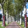 thumbnail image 5 of 4th of July Decorations, American Flag Porch Sign Hanging Patriotic Banner Door Supplies Outdoor Decor for Fourth of July Independence Day Memorial Day, 12 x 72 Inch (Brave), 5 of 6