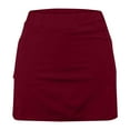 thumbnail image 4 of Womens Pants Solid Color Mid-waist Skirt Pants Sports Casual Shorts Bottoming Skirt Skorts, 4 of 6