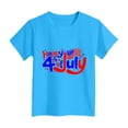 thumbnail image 4 of Gubotare Girls American Flag Shirt Shirt for Kids Girls Boys Short Sleeve T Shirt Tops Graphic Print Round Neck Short Sleeve Tee (Blue,Size 2-3 Years), 4 of 4