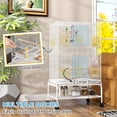 thumbnail image 4 of PawHut Bird Cage with Rolling Stand, Toys, for Budgies Canaries White, 4 of 10