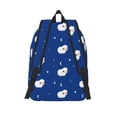 thumbnail image 2 of Lsque Moon Lamb Pattern Canvas Daypack, Durable Backpack, High-quality Versatile Backpack,Vintage Compact Backpack-Medium, 2 of 6