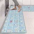 thumbnail image 2 of Kitchen Rugs Sets Of 2,Blue Christmas Tree Pattern Anti Fatigue Kitchen Mat Rugs Non Slip Washable,Decorative Kitchen Floor Mats for Kitchen,Sink,Laundry,17"X47", 2 of 5