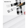 thumbnail image 6 of Farm Rooster Black And White Plaid Short Window Curtain Adjustable Tie Up Valance for Living Room Kitchen Window Drapes, 6 of 6