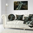thumbnail image 3 of Designart Slow Motion Waterfall in Summer - Landscape Printed Throw Pillow - 12x20, 3 of 5