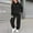 Black, variant on OGLCCG Girls Sweatsuit Set Half Zip Hooded Pullover Sweatshirt & Jogger Pants with Pocket Casual 2 Piece Fleece Tracksuit Sets 5-13 Years