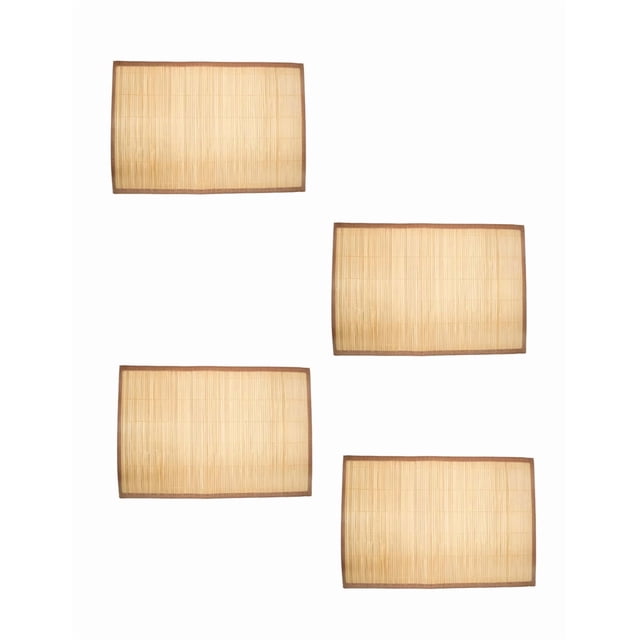Juego 4 Manteles Individuales Xtellar Bambu Rectangulares 45*30cm Color Café