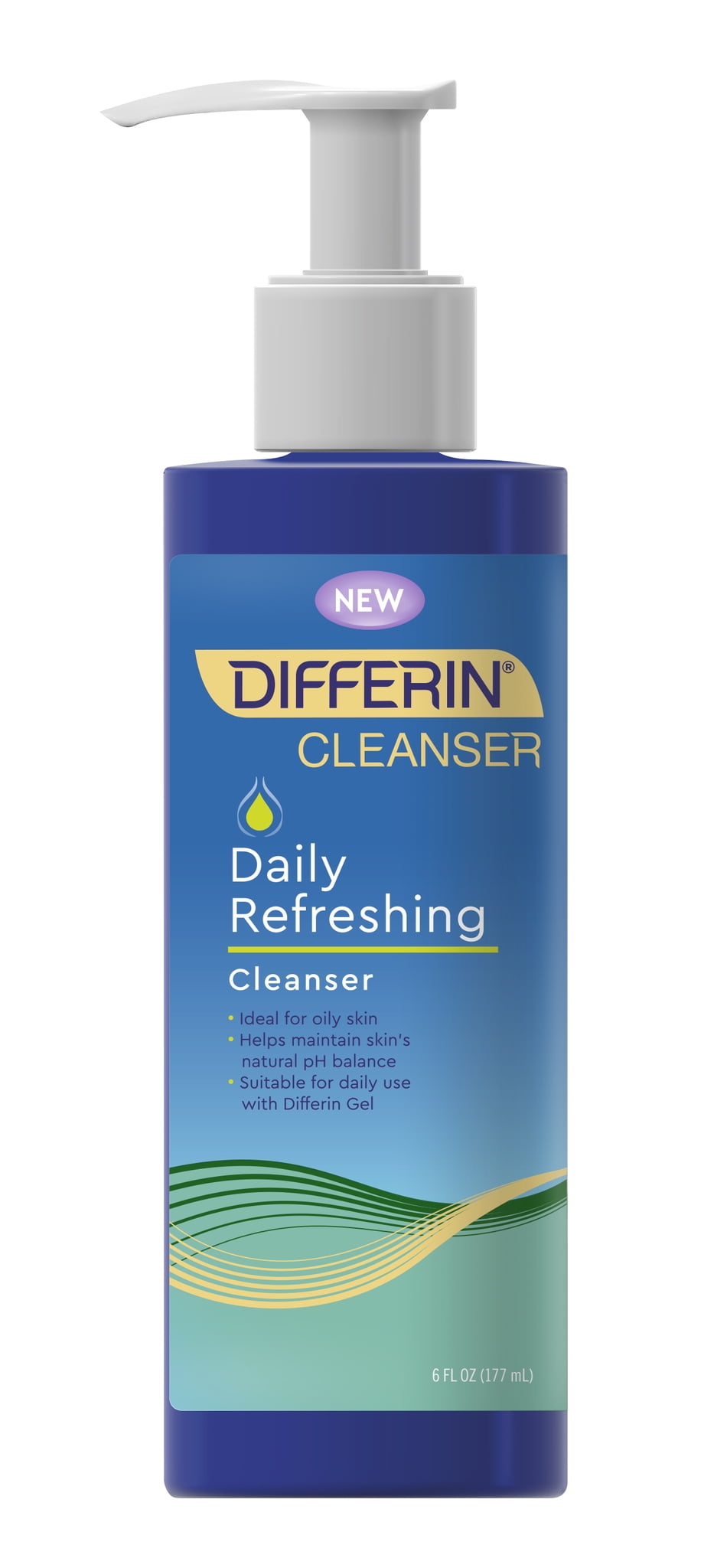 Differin Daily Refreshing Cleanser, All Skin Types, Suitable for Oily