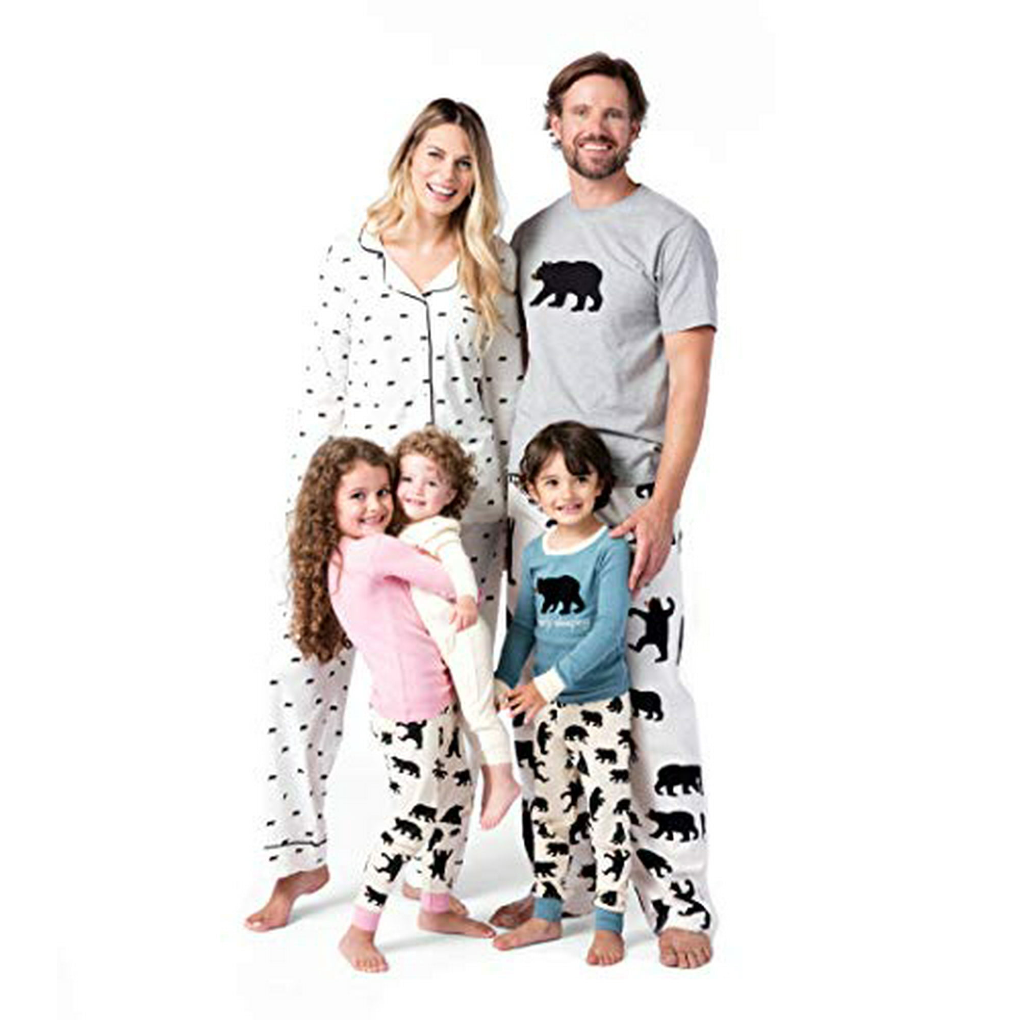 Little Blue House By Hatley Baby Boys Bear Family Pajamas Infant Romper Cap Black Bears 18 24 Months Walmart Canada