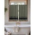 thumbnail image 7 of Tier Curtains 45 Inches Long, Sage Green Black Plaid Window Treatment Curtain Drapes, Vintage Star Buffalo Check Rustic Window Half Privacy Curtains for Bedroom Bathroom, 42"x45", 2 Panels, 7 of 7