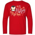 thumbnail image 3 of Inktastic Happy New Year with Cute Penguin Long Sleeve Youth T-Shirt, 3 of 5
