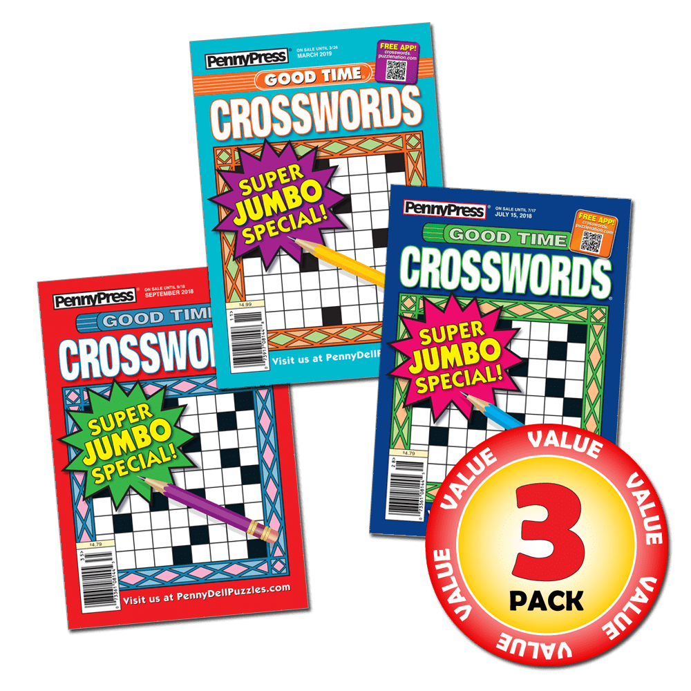Penny Dell Favorite Good Time Crosswords 3-Pack (Paperback)