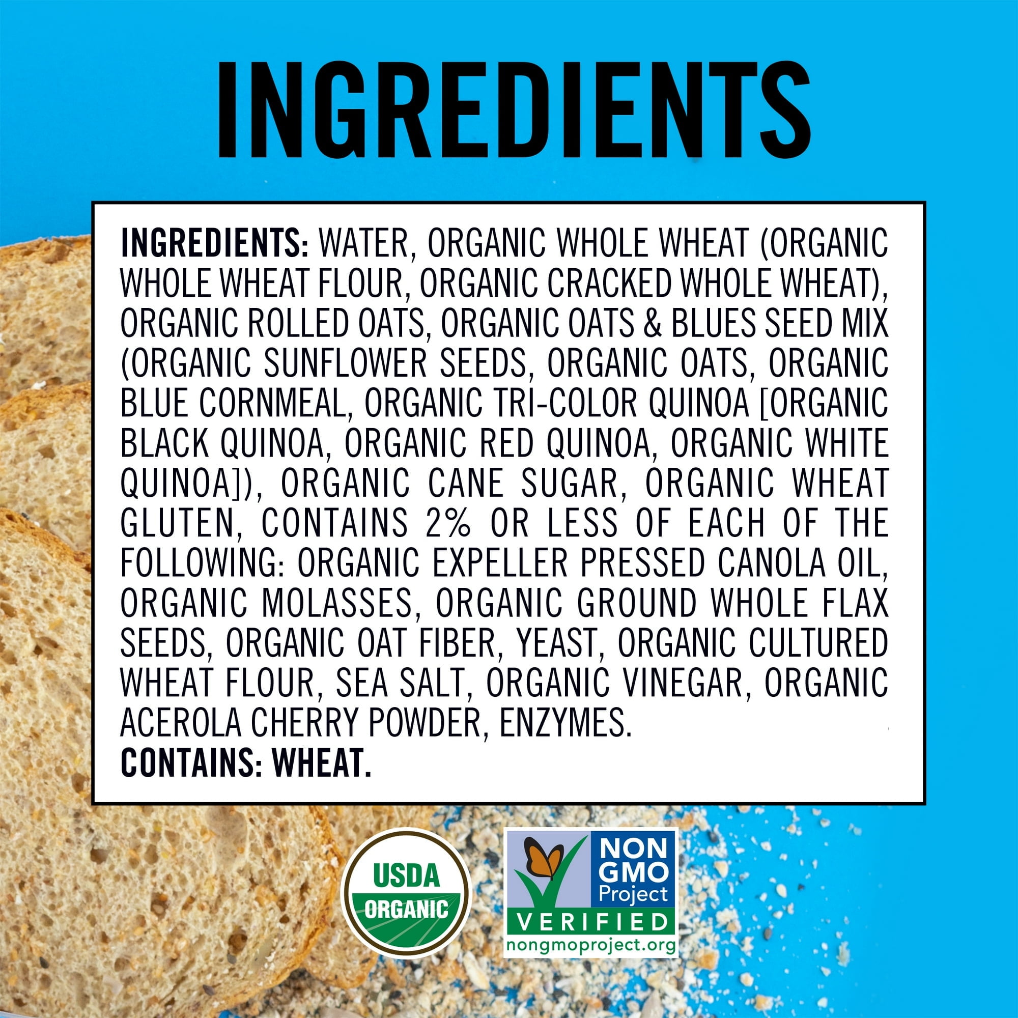 Dave's Killer Bread Organic Oats & Blues Regular Size Loaf, 25 oz, USDA Organic