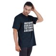 thumbnail image 2 of Inkmeso Mens Graphic Tshirt "Awesome Dads Have Tattoos & Beards" Crew Neck Tee Shirt For Dad, 2 of 7