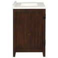 thumbnail image 4 of 31 Inch 2 Door Single Bathroom Vanity, Brown and White- Saltoro Sherpi, 4 of 5