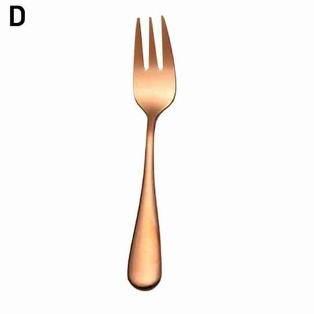 

Jenny Watson 5pcs Stainless Steel Colourful Forks Small Dessert Forks for Cake Snack Salad Fruit Mini Cake Ice Cream Forks Portable Forks for Party E7D2