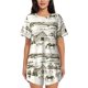 thumbnail image 1 of Fotbe Farm Animals 2 Conjunto de Pijama Estampado para Mujer, 2 Piezas, Ropa de Dormir con Camiseta de Manga Corta y Shorts Suaves-Medium, 1 of 6