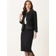 thumbnail image 4 of Chaqueta de Tweed a Cuadros para Mujer de Manga Larga Vintage Outwear Blazer para Oficina Chaqueta Corta Negro L, 4 of 6