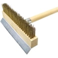 thumbnail image 3 of Soro Essentials- 10" Wide Pizza Oven Brush with Scraper and 36" Wooden Handle- Pizza Stone Grill Cleaner Safe and Efficient Cleaning Brush for Pizza Oven and Pizza Stone, 3 of 6