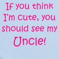 thumbnail image 2 of CafePress - You Should See My Uncle (Pink Infant Bodysuit - Baby Light Bodysuit, Size Newborn - 24 Months, 2 of 4