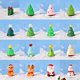 thumbnail image 4 of Estatuas de Navidad coloridas y exquisitas artesanías pequeñas decoraciones de pasteles de estatuas de árboles de Navidad de Papá Noel, 4 of 5