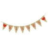 Kisses With Heart Burlap Pennant Bunting Banner Wedding Valentines Decor