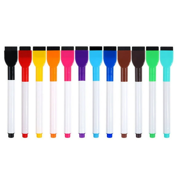 PBPBOX Waterproof Whiteboard Markers Fine Tip Dry Erase Markers 12 Colors Set