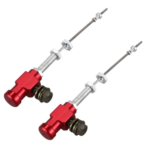 2X Motorcycle Hydraulic Clutch Master Cylinder Rod Brake Pump M10x1.25mm Aluminum red