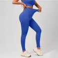 thumbnail image 2 of Women's High Waisted Scrunch Yoga Pants, Butt Lifting Peach Butt Fitness Leggings for Women, Soft Comfortable High Rise Workout Pants for Gym, Yoga and Daily Wear Blue, 2 of 7