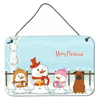 Carolines Treasures BB2442DS812 Merry Christmas Carolers Chinese Chongqing Dog Wall or Door Hanging Prints 8x12