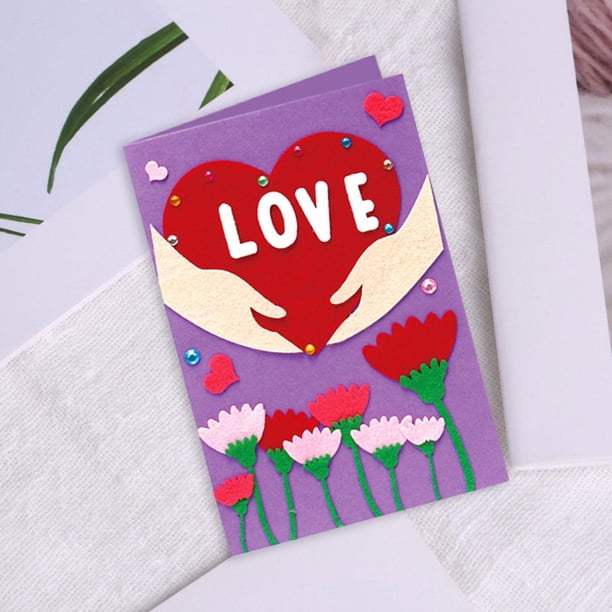 Tarjetas para el día de la madre, material para hacer tarjetas, tarjetas de felicitación hechas a mano para adultos, aula, escuela primaria Flor