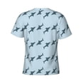 thumbnail image 6 of Vsdgher Party Shark Cute Print Men's Dry Fit Mesh Athletic Shirts Moisture Wicking Tennis T-Shirt Tops, 6 of 9