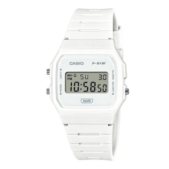 Casio Pop Digital Resin Strap Unisex Wristwatch, Gray, F-91WB-7A
