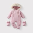 thumbnail image 2 of UAMVSH Newborn Winter Clothes Baby Boy Girl Snowsuit with Ears Infant Double Zipper Hooded Jumpsuit Long Sleeve Warm Footed Outwear, 2 of 6