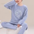 thumbnail image 1 of Printemps Automne Plus 5TG Pyjama Tricoté pour Homme à Lettres à Carreaux Ensembles de Pyjamas Décontractés Vêtements de Détente Pyjamas Mode de Nuit, 1 of 5