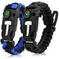 thumbnail image 1 of Paracord Survive Bracelets, Fire Starter,Loud Whistle,Scraper ,Compass, Outdoor Survive Kit for Hiking, Outdoor Camping, Fishing and Hunting, 1 of 8