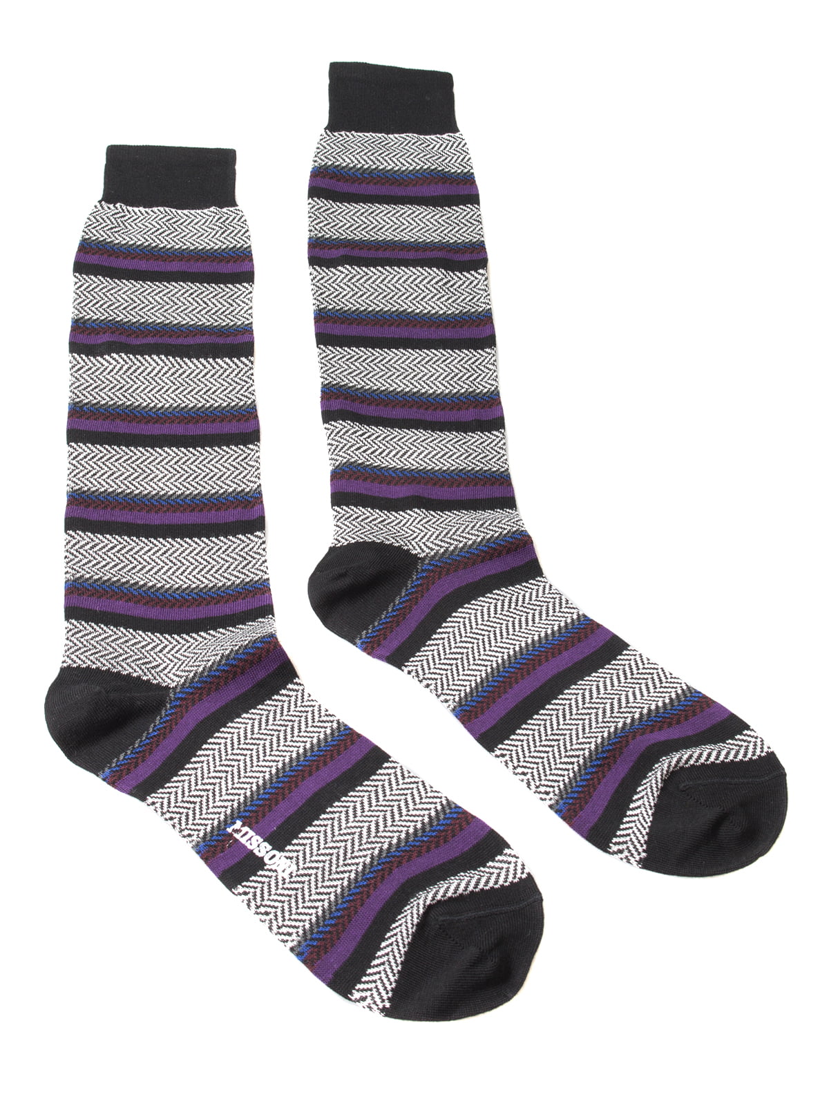 Missoni GM00CMU5243 0001 Gray/Black Knee Length Socks for Womens 