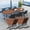 Walnut, variant on Modular Folding Trapezoid Conference Table with Locking Casters, Mobile Flip-Top Training Table for Meeting Room Classroom (Elm 4 packs)